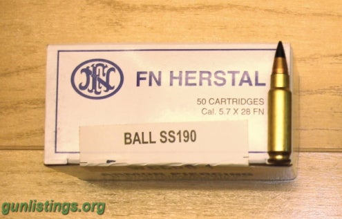 Ammo FN 5.7X28mm SS190, L191, SB193 And Blank