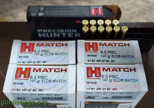 Ammo Hornady Match 6.5 PRC