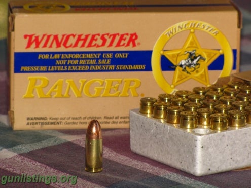 Ammo Winchester 9mm NATO Ranger Ammo, Per Box