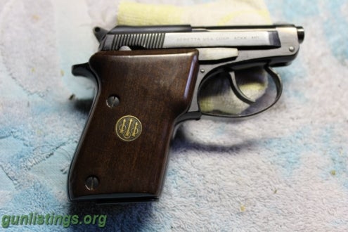 Pistols Beretta 21A 25 Cal Wood Grips