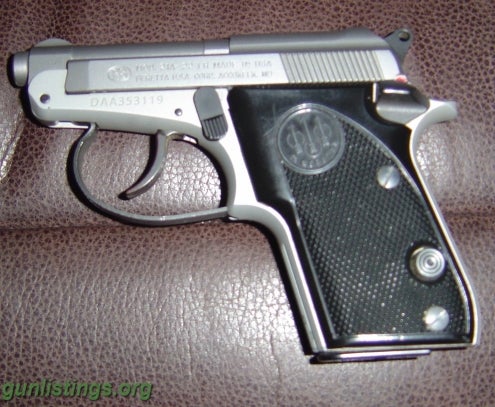 Pistols Beretta Model 21A Bobcat Stainless .22 Like New !!!