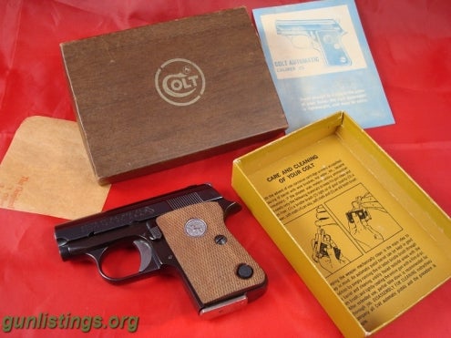 Pistols COLT Automatic 25 ACP Pistol MINT Unfired