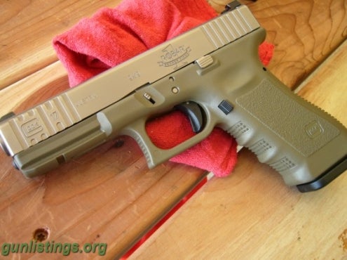 Pistols CUSTOM O.D GREEN GLOCK 17 9MM