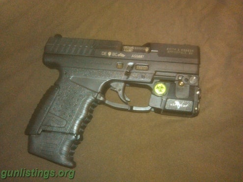 Pistols Walther Pps 9mm W/ Viridian Green Laser/flashlight