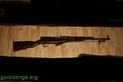 Rifles Chinese SKS W/Folding Bayonet Red Fiberglass Stock