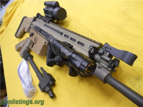 Rifles FN SCAR 16 FDE 223 WITH LOTS EXTRAS