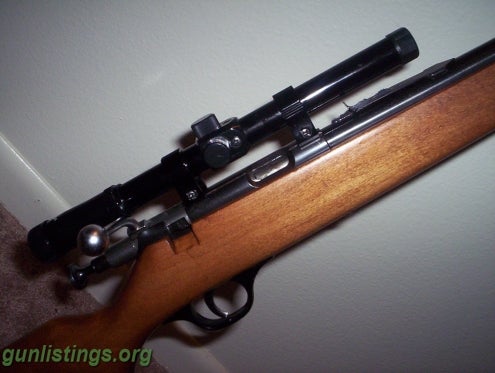 Rifles Sears .22 Cal Bolt Action Rifle W/Scope