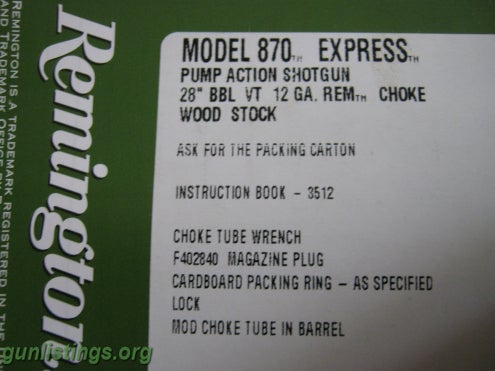 Shotguns REMINGTON 870,,,#25568,,NEW IN BOX