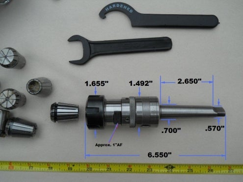 Accessories MT2 Floating Chamber Reamer Holder W/ER25 Collet Set