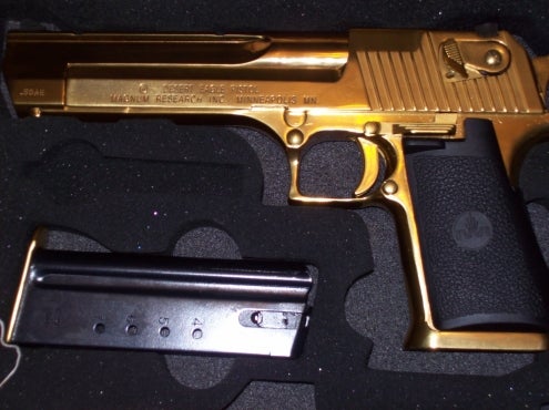 Pistols Titanium Gold Desert Eagle .50ae