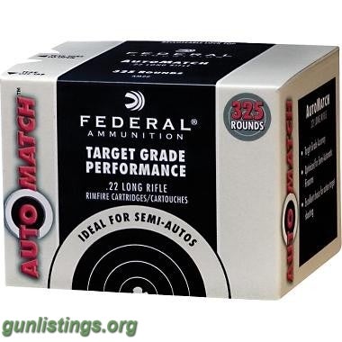 Ammo 3250 Federal Auto Match .22LR Target Ammo Brick 22LR