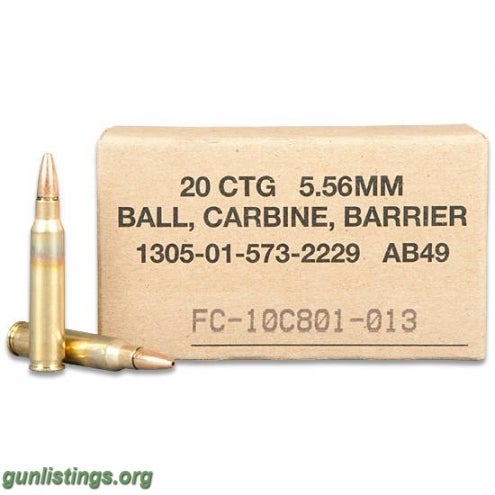 Ammo ***5.56 MK318 NATO BTHP 62gr - 1 Box/20