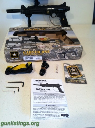 NIB Tippmann US ARMY Carver One w/elec trigger, hopper in cincinnati ...