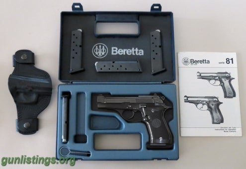 Pistols Beretta Cheetah 85BB .380ACP 8+1 W/5 Magazines+Holster