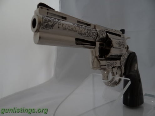 Pistols Colt Python Engraved Legendary Revolver