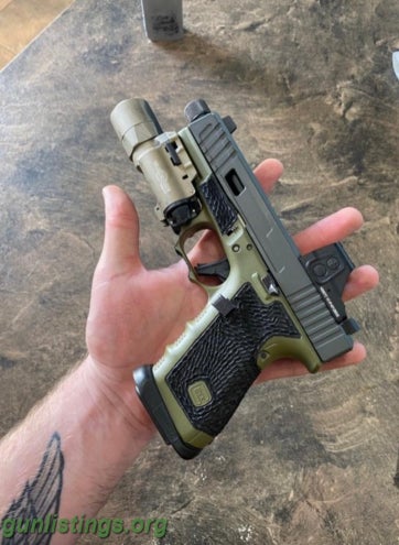 Pistols Glock 19 Gen4 W/ Holosun 507, Custom Slide Cerakote