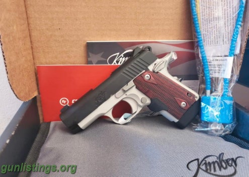 Pistols KIMBER MICRO 9 TWO TONE LASER GRIP 9MM 3.15