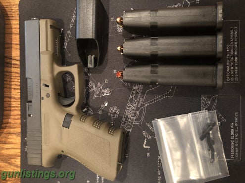 Pistols OD Green Glock 19 Gen 3