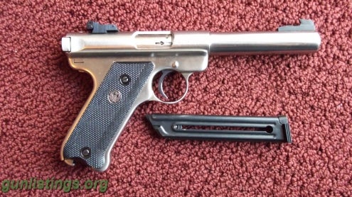 Pistols Ruger (Mark II) Target Pistol, .22 Caliber, Bull Barrel