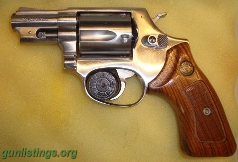 Pistols Taurus Stainless 38 Spl Snub Nose Revolver