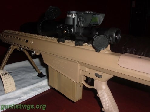 Rifles Barrett -- M107A1 50 BMG SCOPE/BORS PKG.