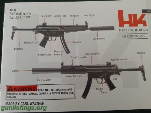 Rifles HK/Walther MP5 22LR