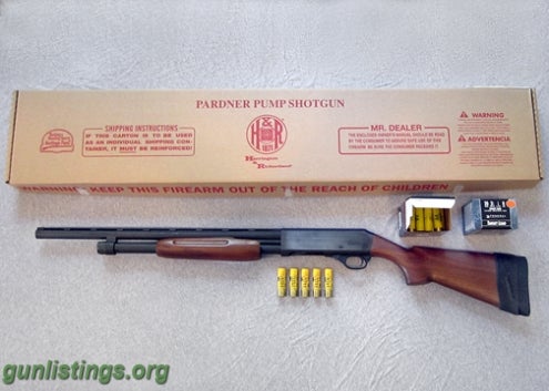 Shotguns H&R Pardner Pump 20 G Shotgun W/Ammo & Extras