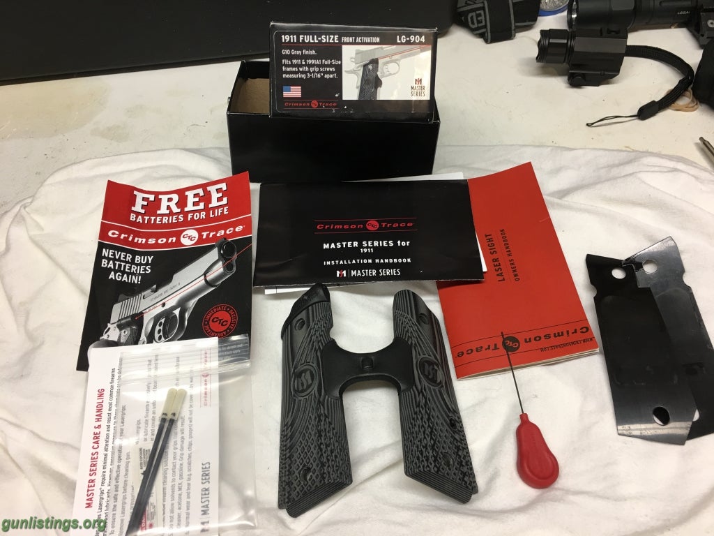 Gunlistings.org - Accessories Crimson Trace Laser Grips For 1911