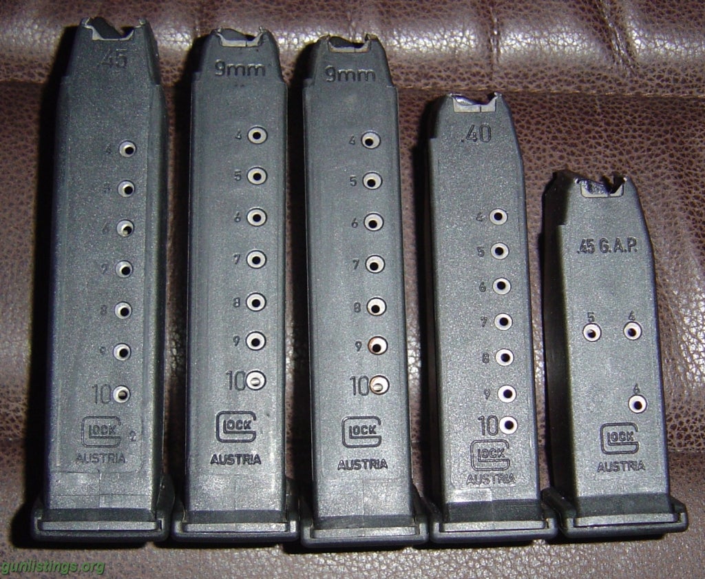 Accessories Factory Glock Mags 9MM - .40 - .45 - .45 G.A.P.