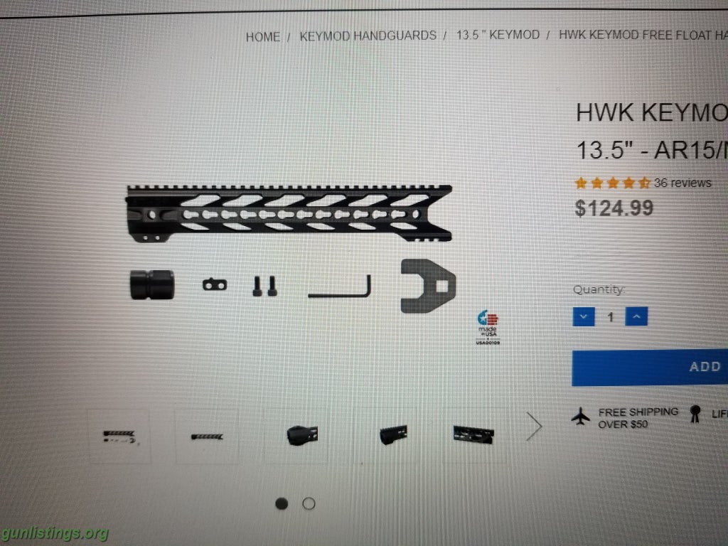 Accessories STNGR HWK Keymod Free Float Handguard