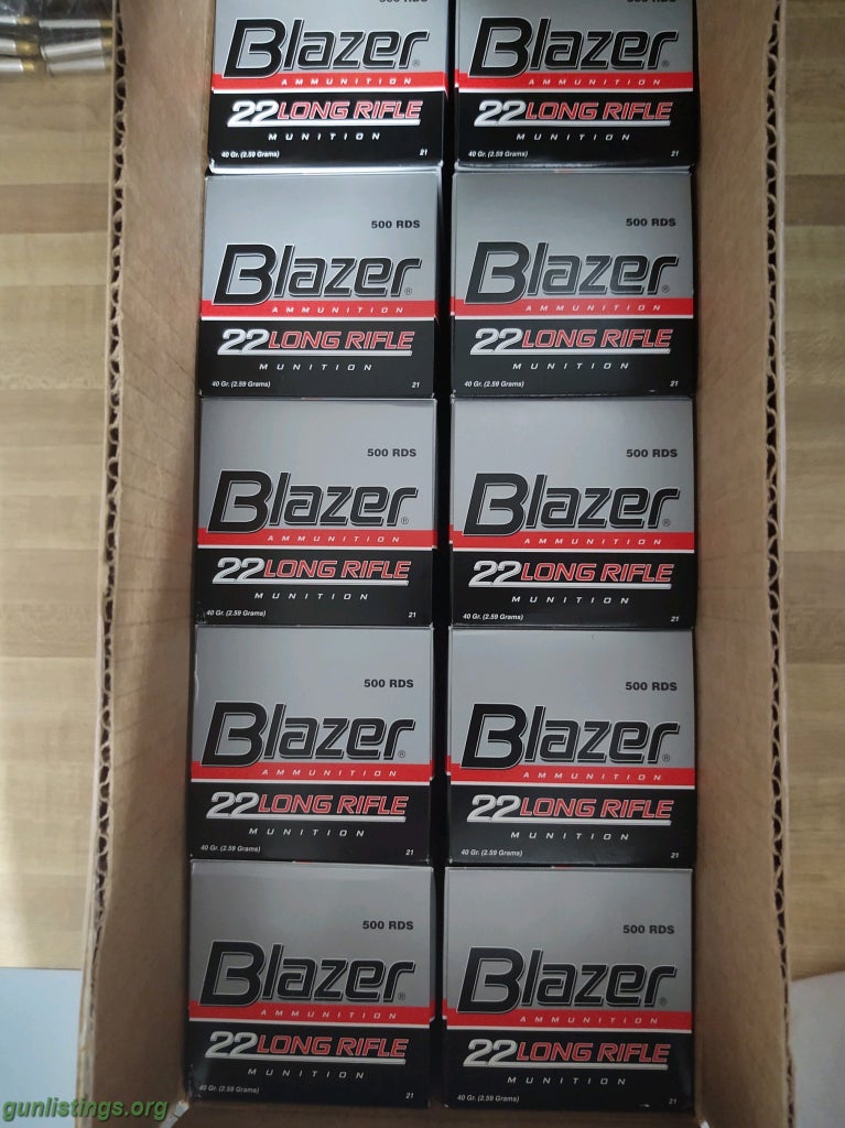 Ammo .22LR CCI Blazer 40 Gr - 5,000 Round Case