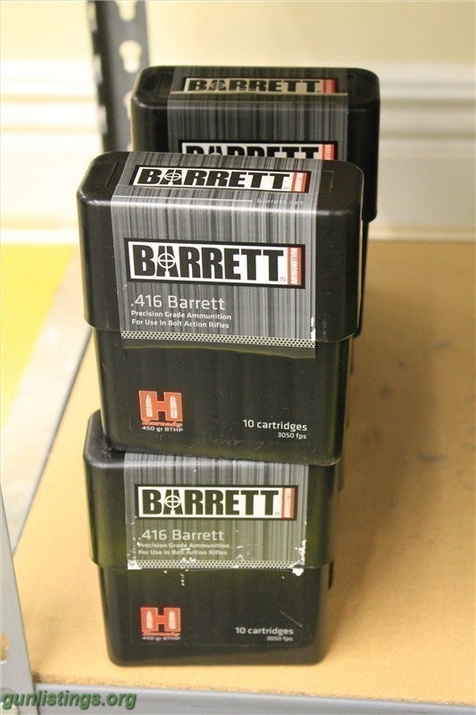 Ammo .416 Barrett Hornady Precision Grade Ammunition