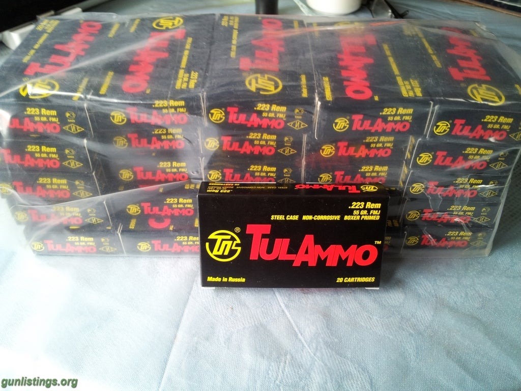 Ammo 1000 Rounds Of .223 Tula Ammo