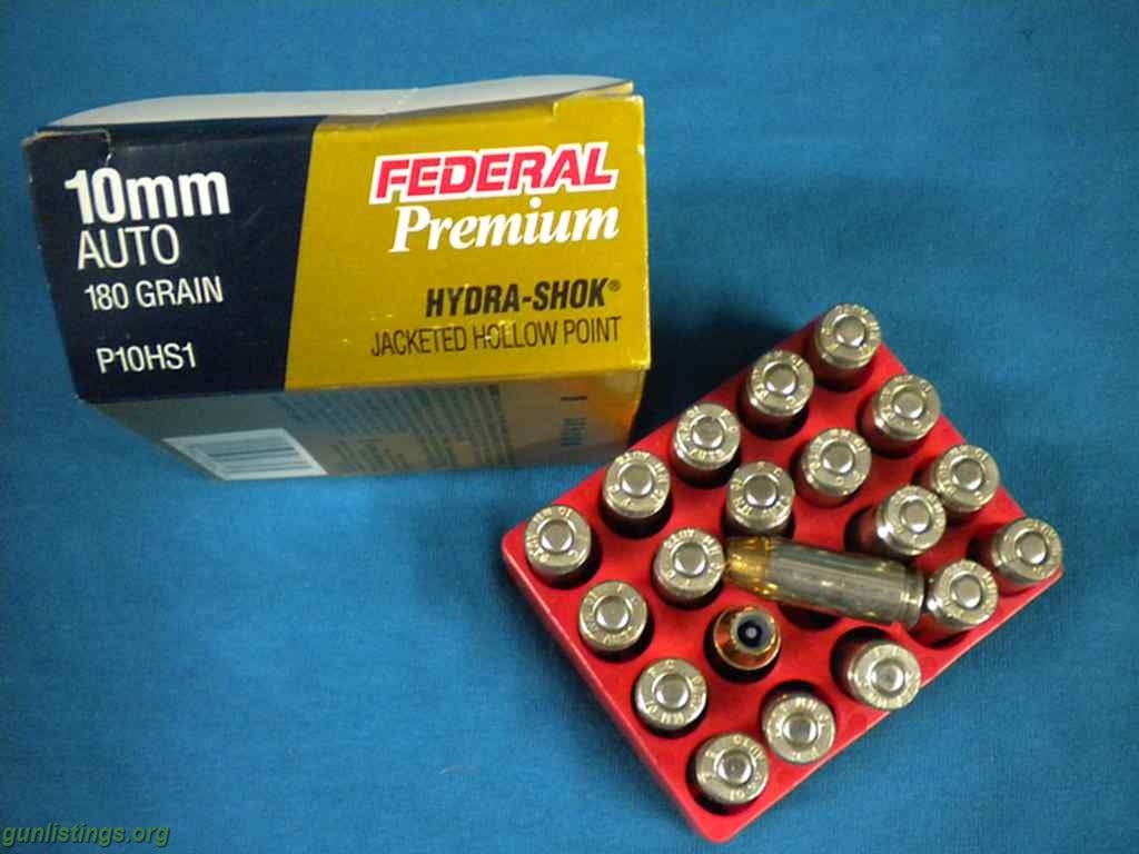 Ammo 10mm Federal Hydra-shok & CCI Hollow Point JHP