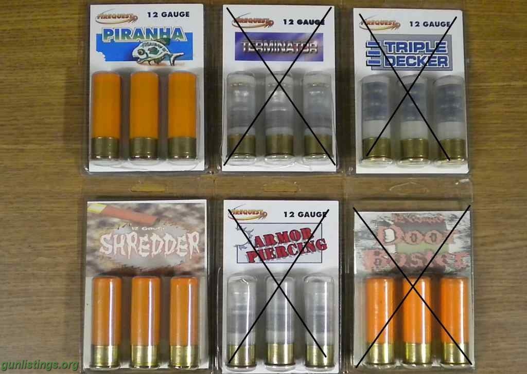 Ammo 12 Ga Shredder Piranha Shells For Shotgun