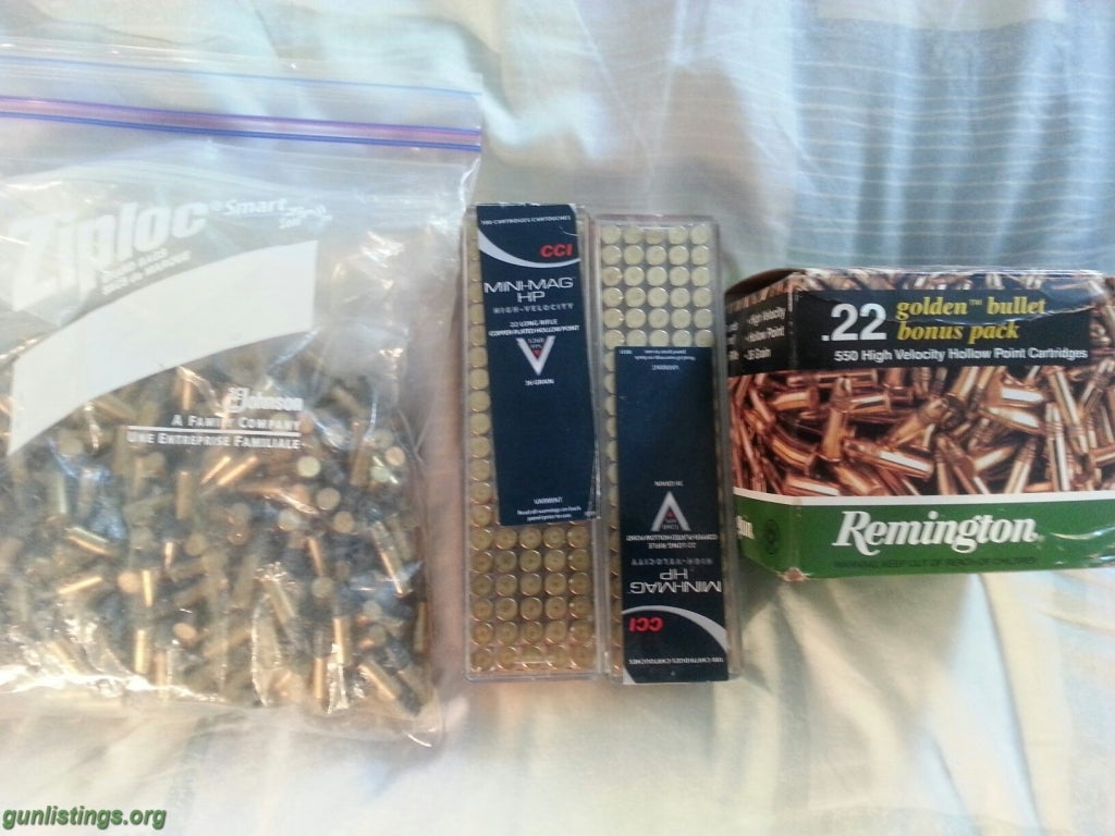 Ammo 1350 Rounds Of .22 Long Rifle Ammo