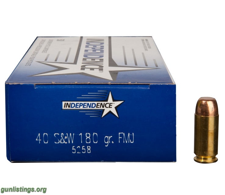 Ammo 150rds Of CCI Independence 40 S&W 180 FMJ