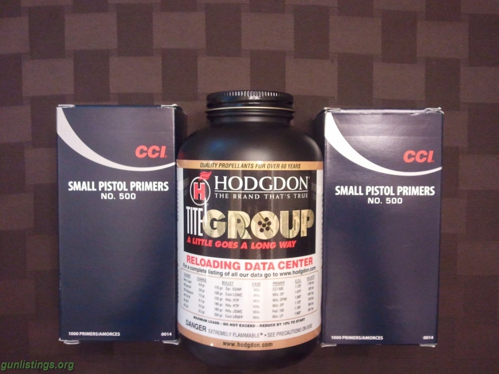 Ammo 2000 Cci Small Pistol Primers 1 Lb Tite Group Powder