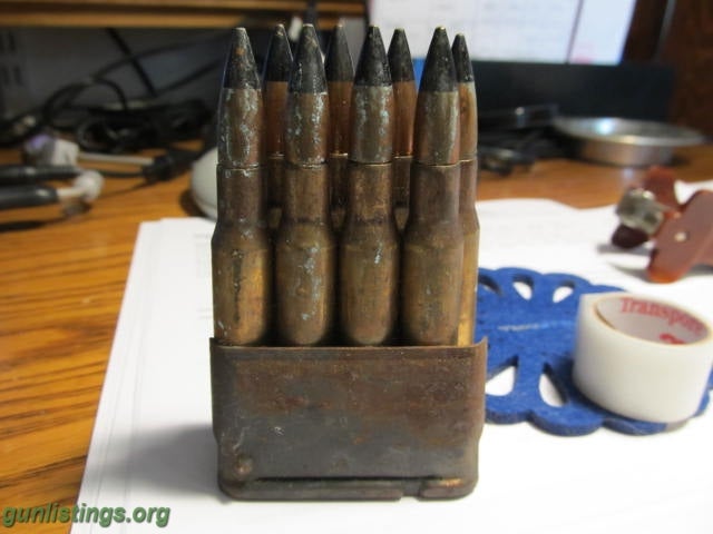 Ammo 30-06 Black Tip Ammo In Garand Clips