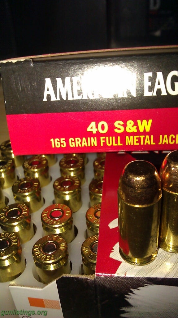 Ammo 40 Caliber 165 Grain FMJ Rounds