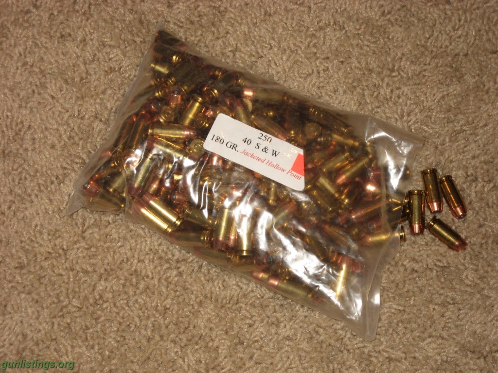 Gunlistings.org - Ammo 40 S&W AMMO (225 Rds) 180 Gr Jacketed Hollow Point