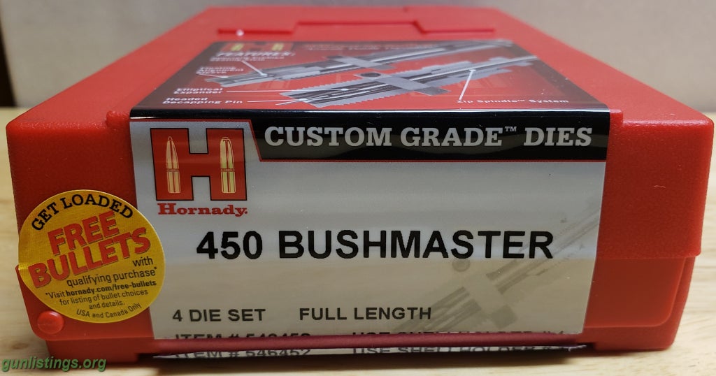 Ammo 450 BM Hornady Custom Dies