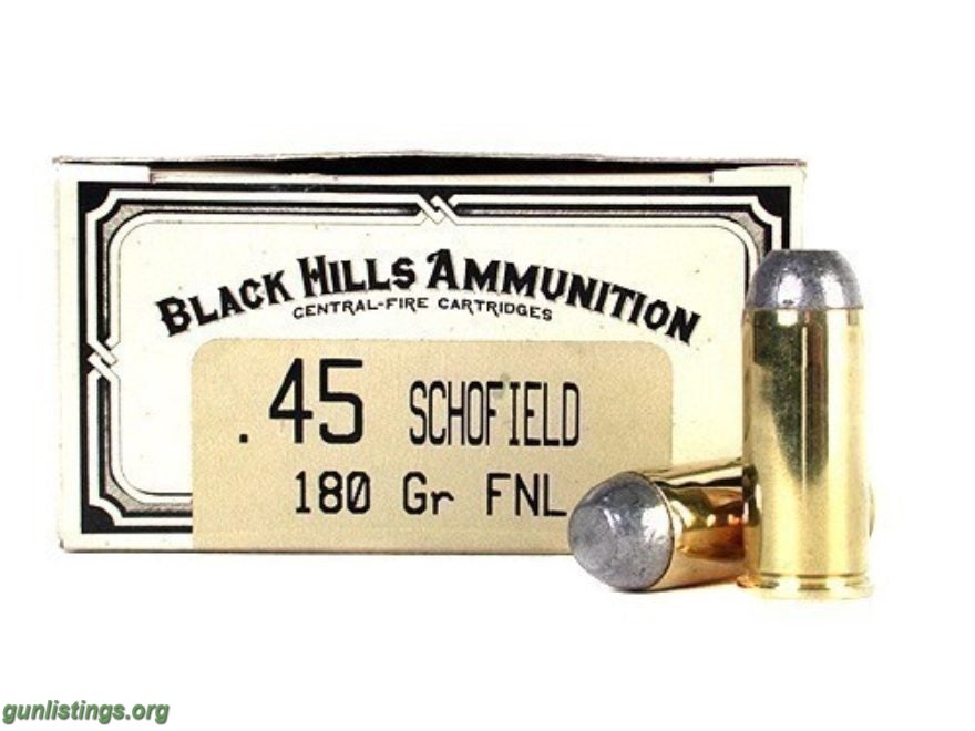 Ammo 45 Schofield FACTORY Ammo. (45 Smith & Wesson / 45 S&W)