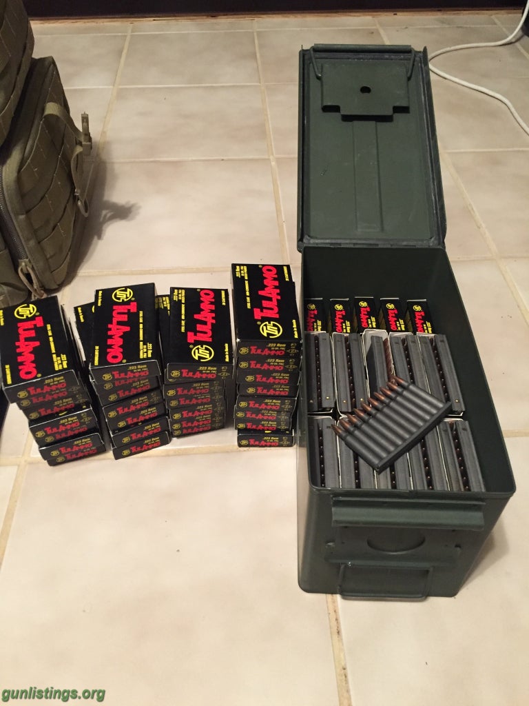 Ammo 500 Rounds Of Tulammo 223 Steel Ammo 55 Grain