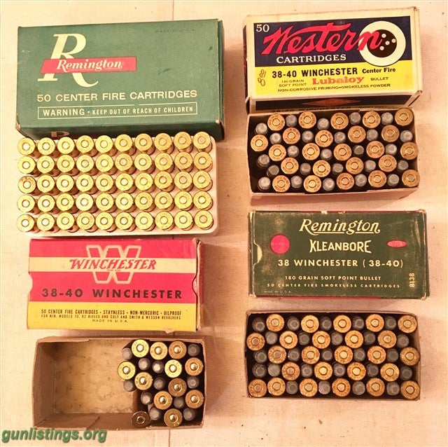 Ammo 6 Boxes Of .38-40 Winchester Rifle Ammunition