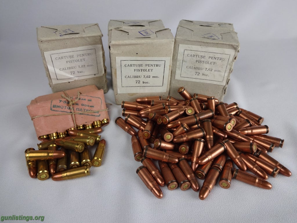 Ammo 7.62x25 Ammo 500 Rnds Romanian Bulgarian Chinese