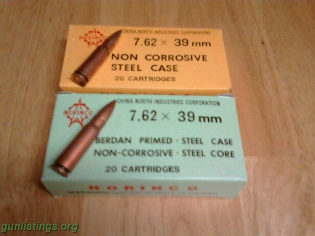 Ammo 7.62x39 Steel Core Ammo