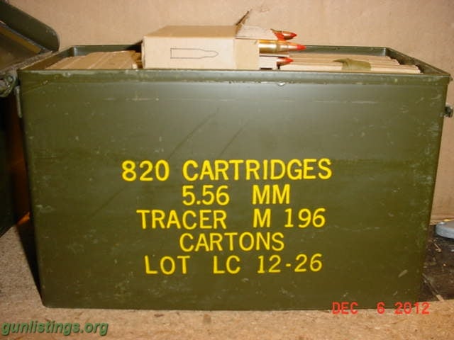 Ammo 820 M196 5.56 / .223 TRACER AMMO