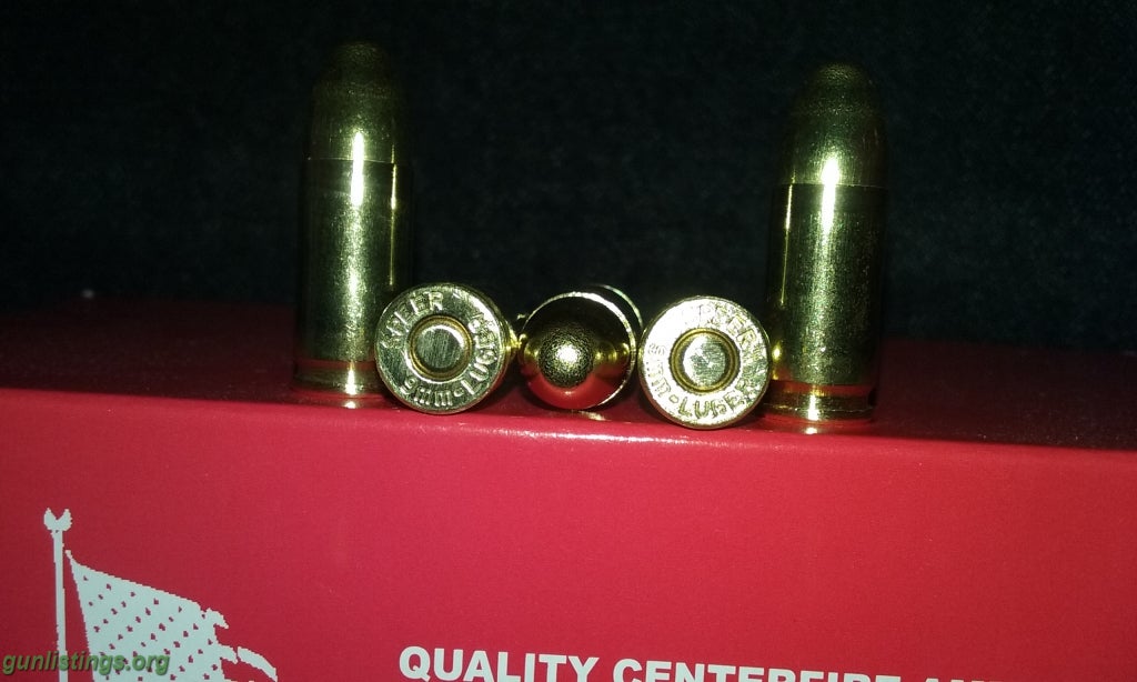 Ammo 9mm Luger AMMO. (9X19 Parabellum)