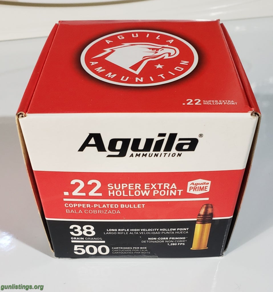 Ammo Aguila Super Extra 22lr